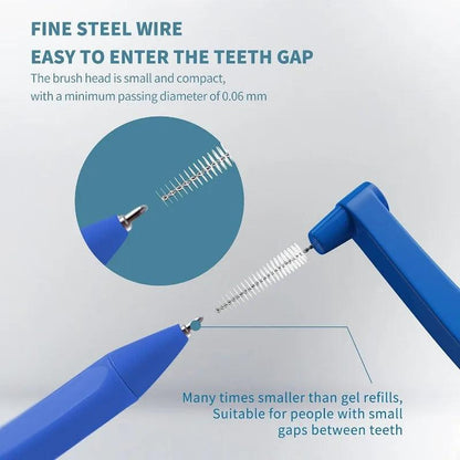 20Count for Cleaning Interdental Brush Cleaners Dental Tooth Flossing Head Oral Hygiene Angle with Portable Case Easy Use
