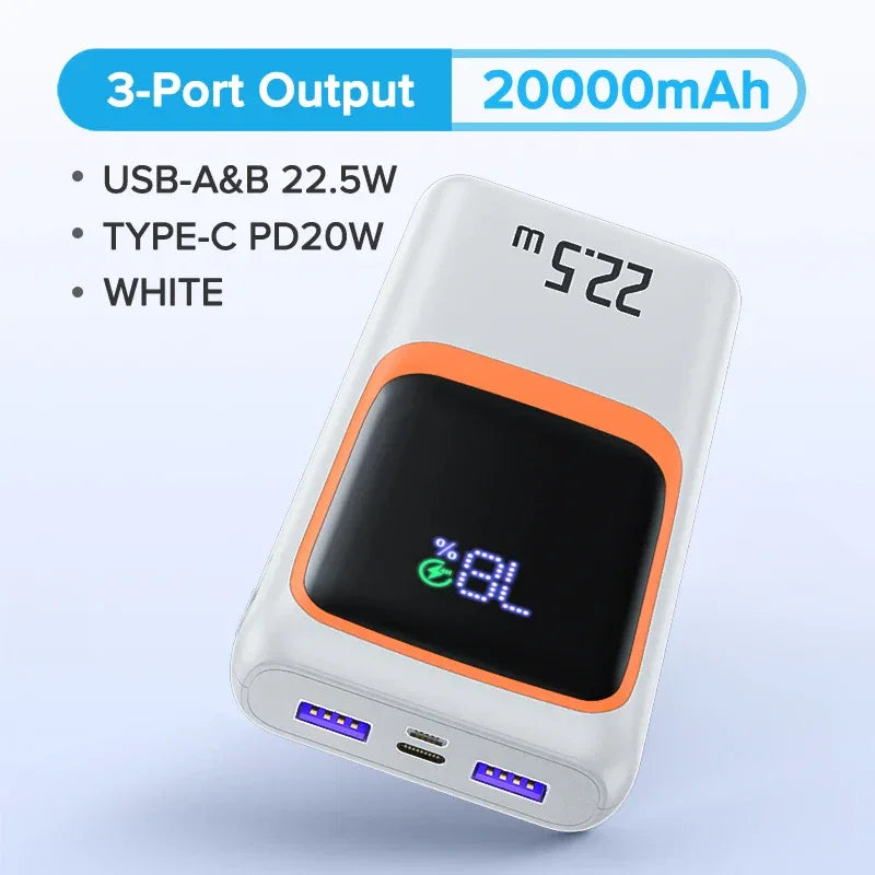 20000mAh Fast Charging Power Bank 22.5W PD Portable