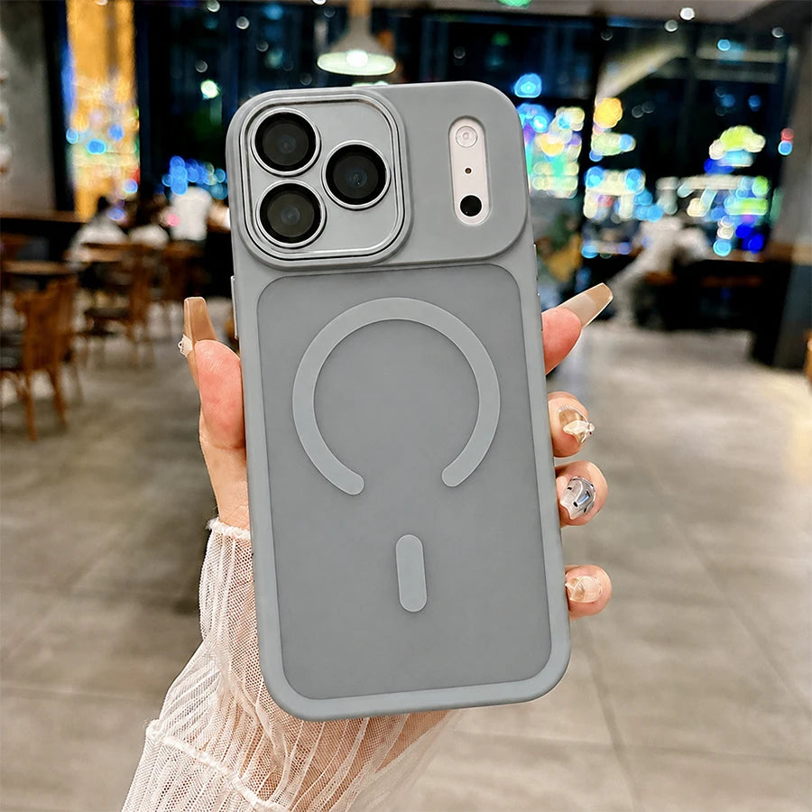Matte Translucent Magnetic Phone Case Compatible with iPhone 18 17 16 15 14 13 12 11 Pro Max Plus, Wireless Charging Compatible, Shockproof Bumper Cover with Raised Camera Lens Protection, Precision Cutouts and Skin Friendly
