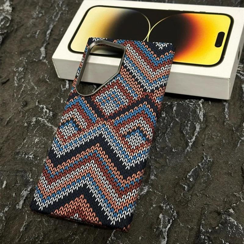 Carbon Fiber MagSafe Case with Alloy Lens Protection for Samsung Galaxy