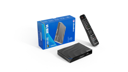 vSeeBox V6 Max 2026 Newest Version, Android 14, 4GB RAM 64GB Storage, Voice Control, WiFi 6, Parental Control, 8K HDMI, Complete Kit with Remote, HDMI Cable, Power Adapter & Setup Guide