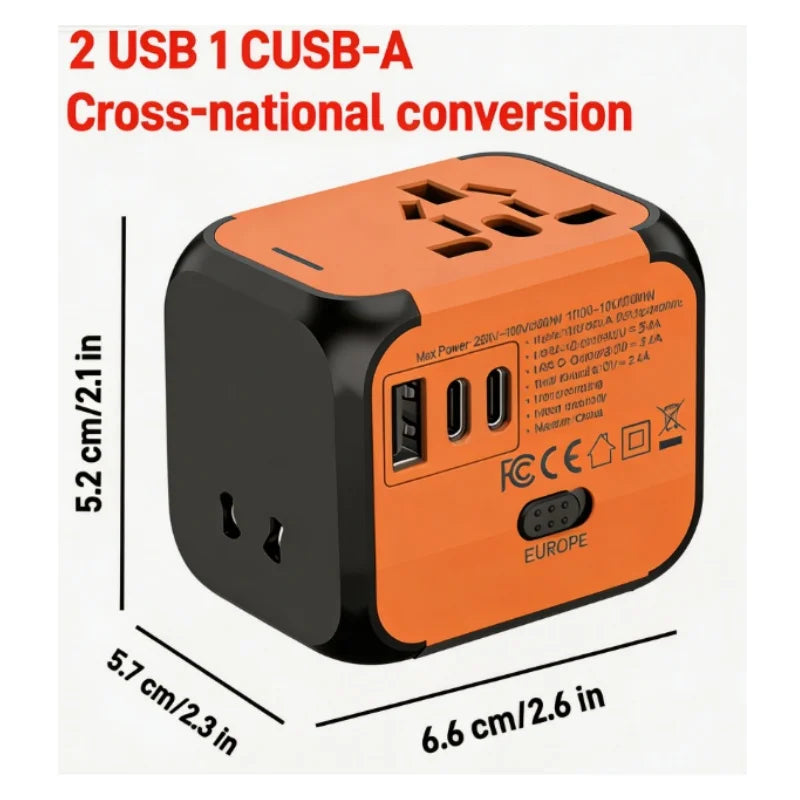 Universal Travel Adapter Power Plug Converter EU US UK AU All in One International Charger Wall Charger for Smartphone Laptop