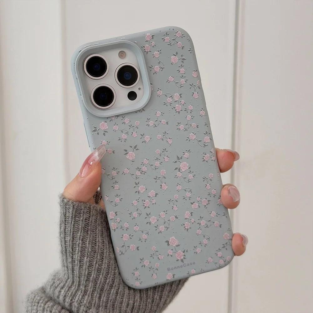 iPhone Flower Pattern Silicone Case – Shockproof Bumper