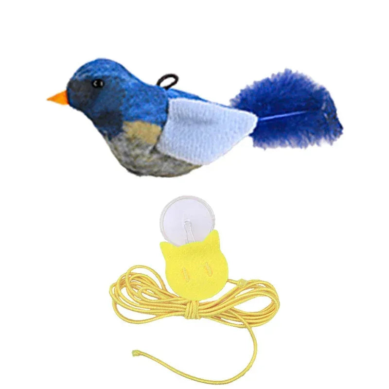 Hot lifelike Bird Vivid Cat Toys Pet Catnip Simulation Molding Cat Teaser with Feather Soft Plush Fabric Toys for Kitten - Urbizia