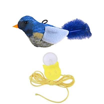 Hot lifelike Bird Vivid Cat Toys Pet Catnip Simulation Molding Cat Teaser with Feather Soft Plush Fabric Toys for Kitten - Urbizia