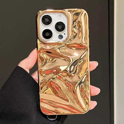 Luxury 3D Wrinkle Electroplate Case for iPhone 17–11 Series