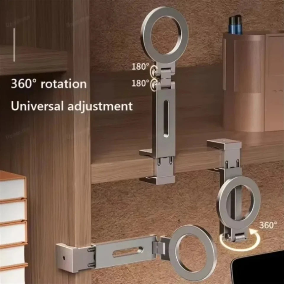 Adjustable Universal Magnetic Phone Holder Travel Essentials Flexible Rotation Hands-Free Airplane Phone Mount Seat Phone Stand