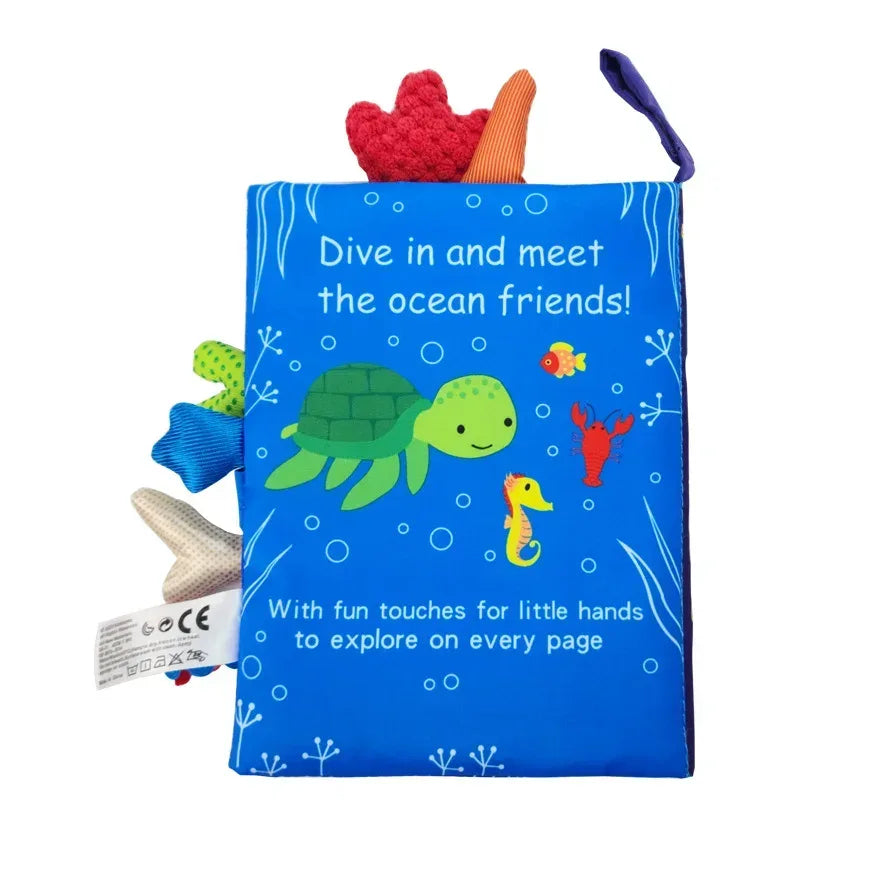 0-36M Baby Interactive Cloth Book – Early Learning & Sound Puzzle - Urbizia