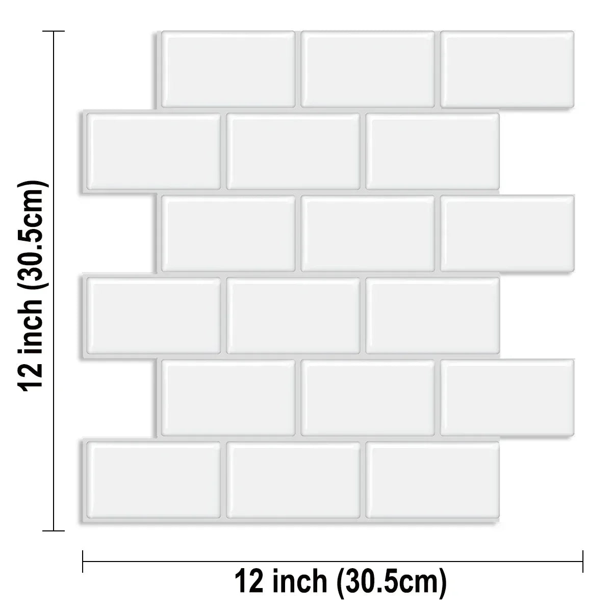 5 Sheets Wall Tile Sticker White Self Adhesive Tiles Waterproof Vinyl Wallpaper Backsplash For Kitchen Living Room Bathroom - Urbizia