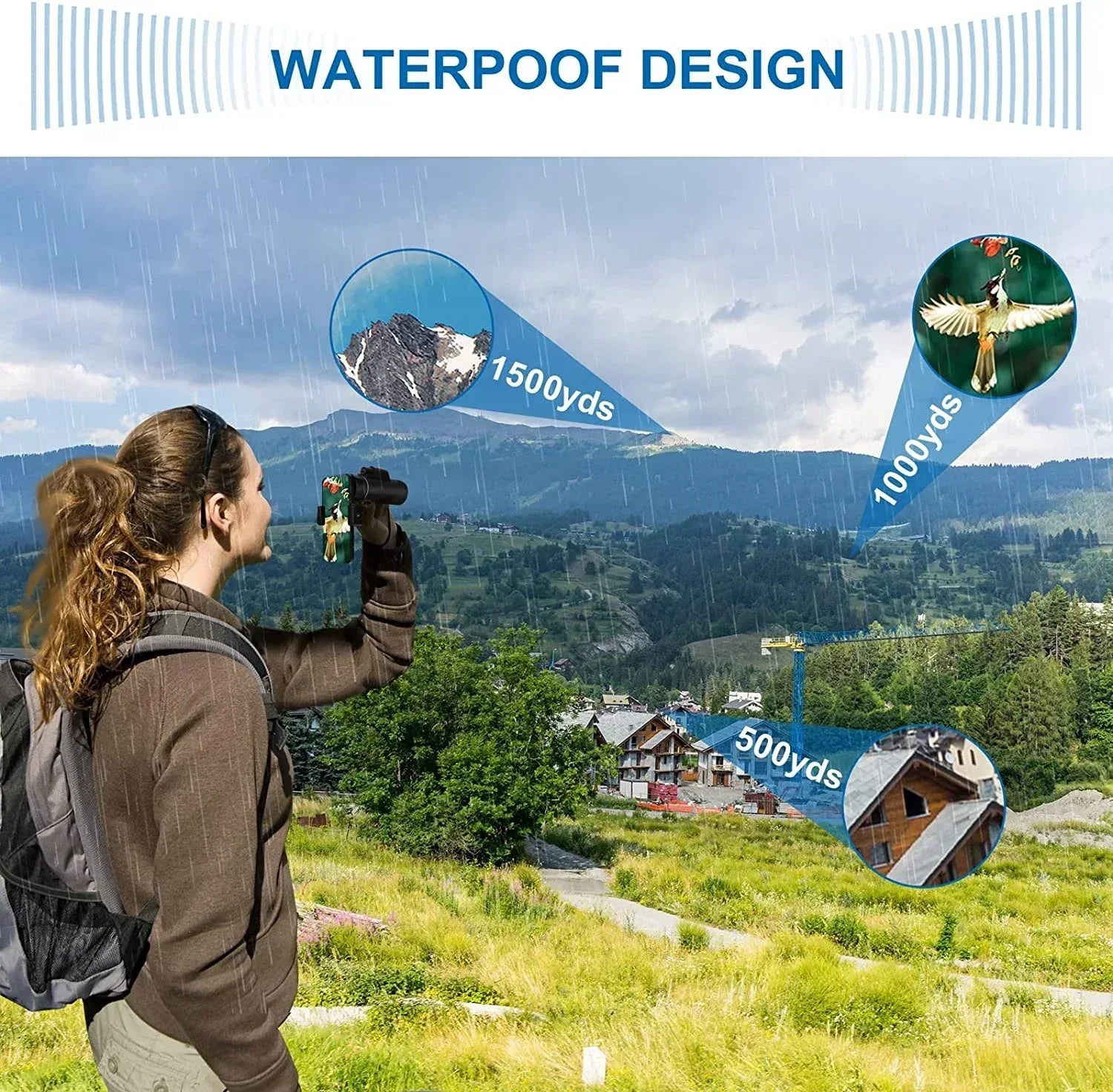 Portabl Powerful 80X100 HD Monocular 50000M Telescope Long Range Zoom With Tripod Phone Clip For Outdoor Hunting Camping Tourism - Urbizia