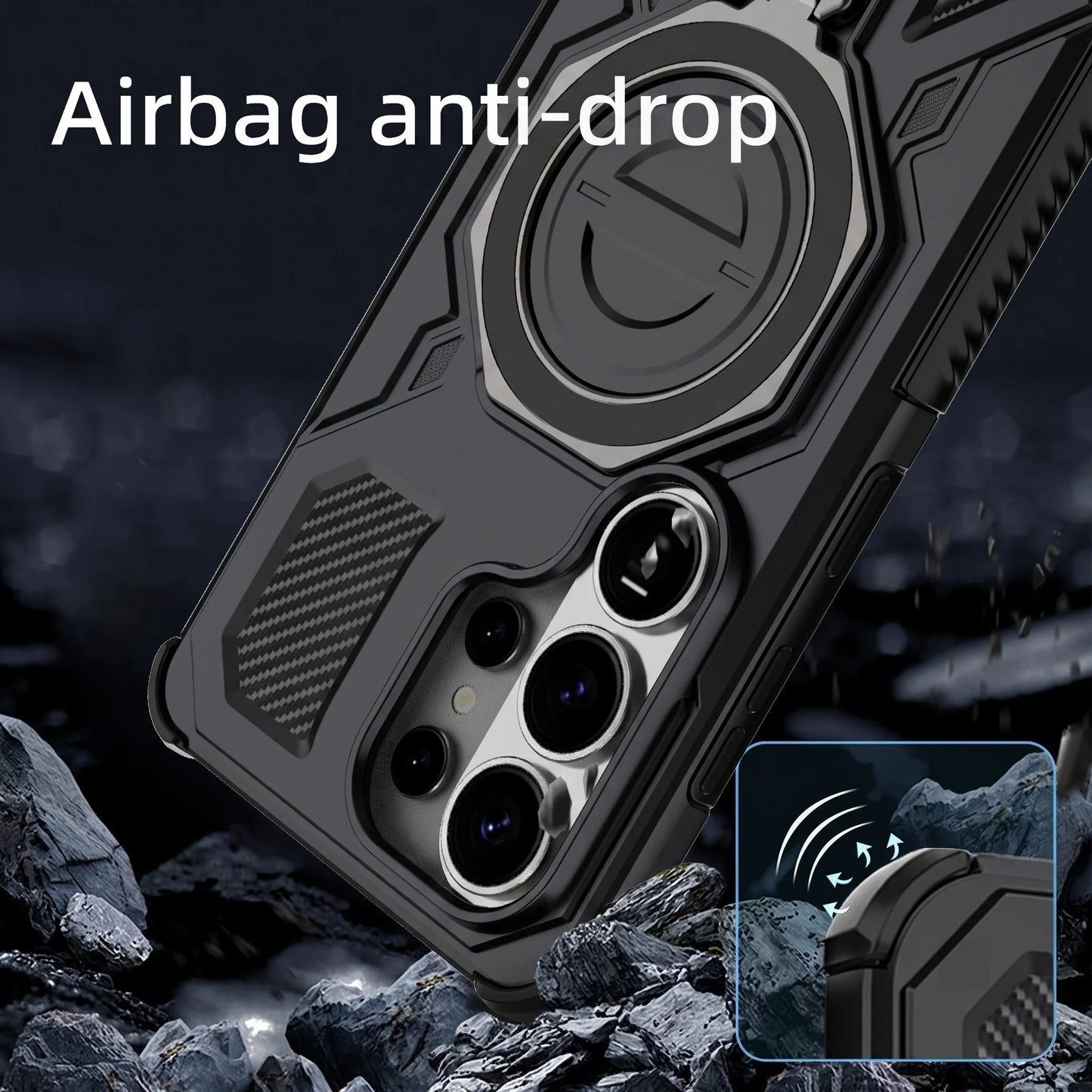 Phone Case for Samsung Galaxy S26 Ultra S25 FE S26 Plus A57 A37 A17 5G A56 A16 A55 Shockproof Armor Wireless Charge Cover
