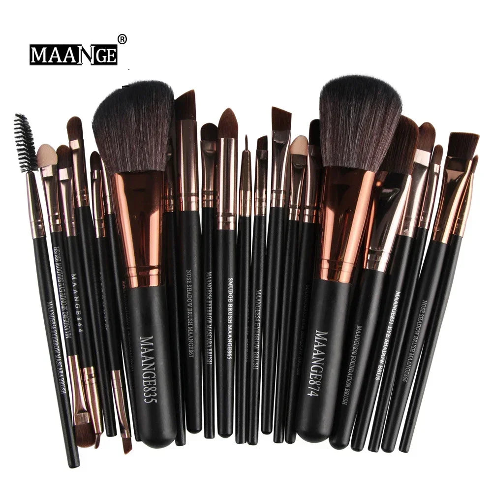 22-Piece Professional Makeup Brush Set – Face Brushes