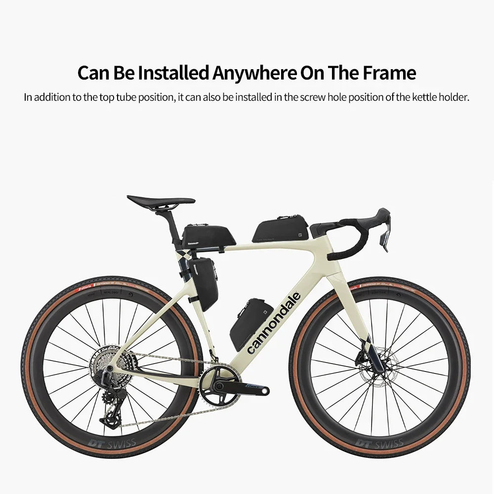 Rhinowalk Bike Top Tube Bag Waterproof Universal Frame Phone Tool Storage Bag Straps & Screws Bikepacking Cycling Accessories