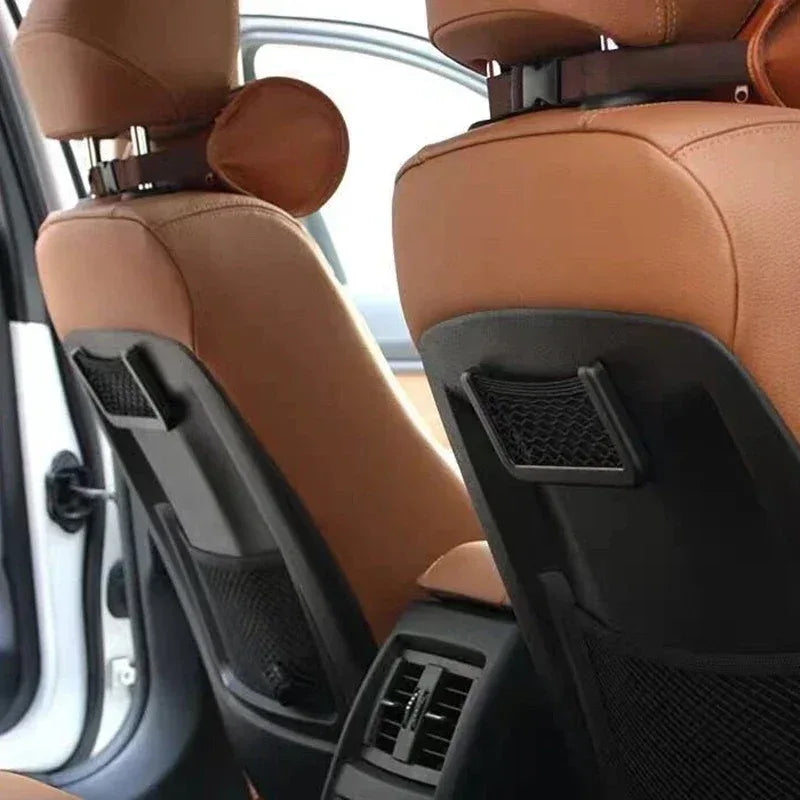 Auto Seat Side Interior Back Sundries Pocket Mesh Storage Bag Phone Net Pocket Holder Car Storage Bag Elastic Flexible Nets - Urbizia