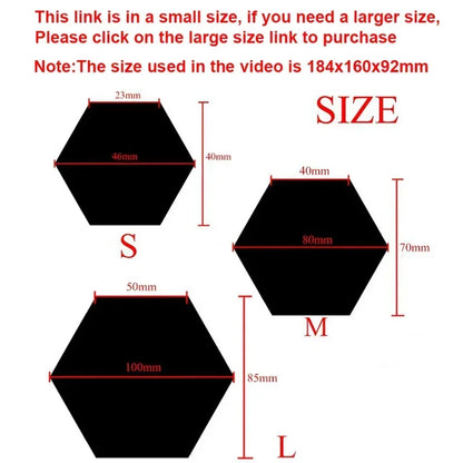 6/12pc Hexagon Mirror Wall Stickers 3D DIY Acrylic Mirror Sticker Self Adhesive Decals Removable Living Room Bathroom Home Decor - Urbizia