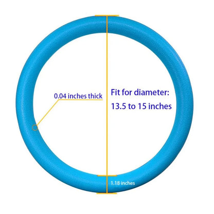 Car Steering Wheel Cover: Universal 13.5 to 15 Inch Silicone Steering Cover Compatible with Most Car Models Fit for Round D Sha