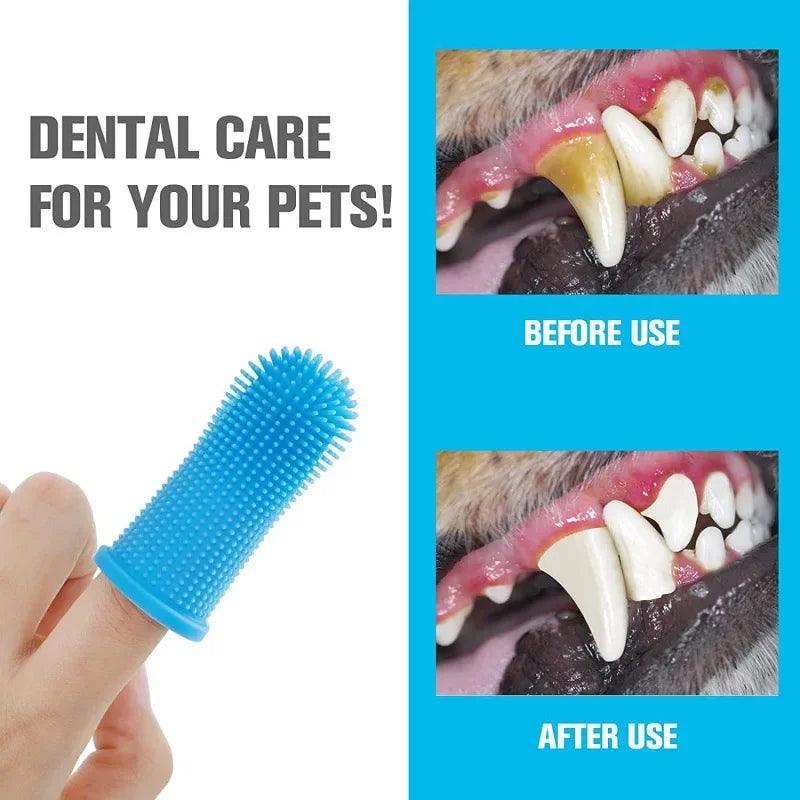 Silicone Finger Toothbrush for Dogs and Cats – 360° Teeth Cleaning
