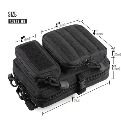 Mini Molle Utility Pouch, EDC Small Tool Pouch for Outdoor Hiking Camping, Phone & Gear Storage Bag
