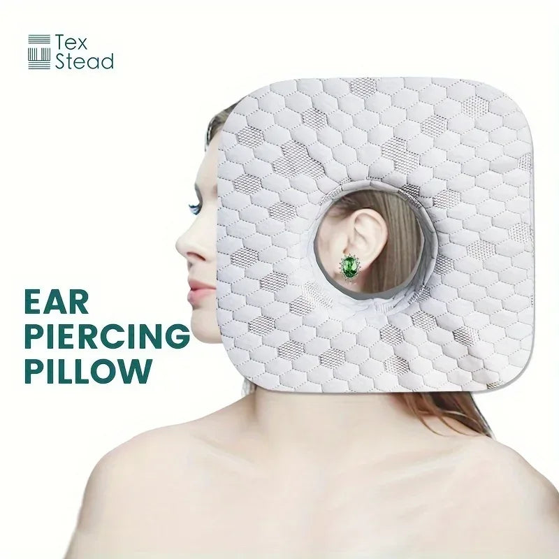 Ear Piercing Pillow for Side Sleepers, CNH and Ear Pain Ear Inflammation，with an Ear Hole Sleeping Pillow, Ear Guard Pillow - Urbizia