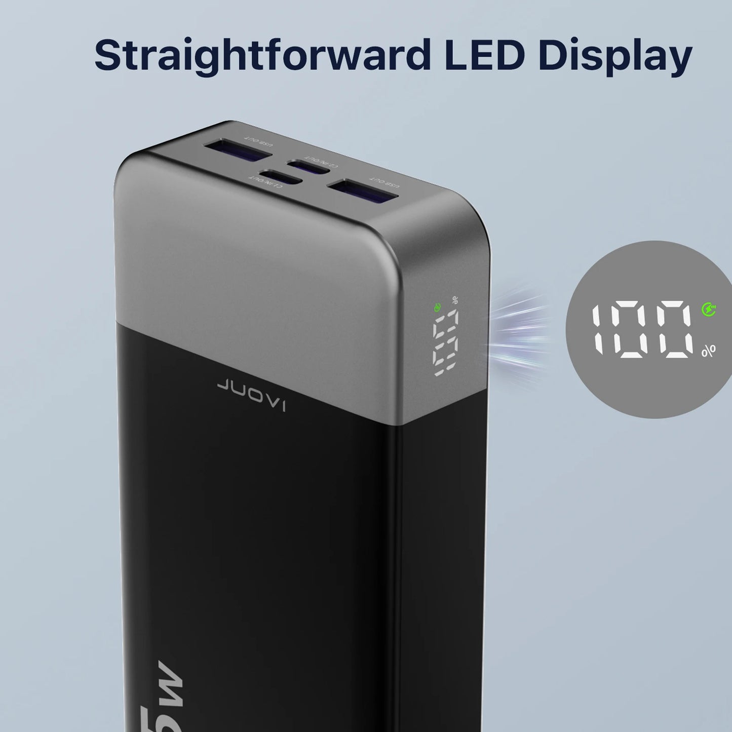 Portable Power Bank 20000mAh, JUOVI 35W Portable Charger, Battery Pack Fast Charging, PD3.0 QC4.0 External Phone Battery Pack