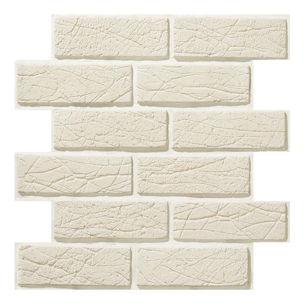 3D Wall Sticker Self-adhesive Faux Brick Wall Panel Peel and Stick Tile Backsplash for Kitchen Bedroom Waterproof Tile Sticker - Urbizia