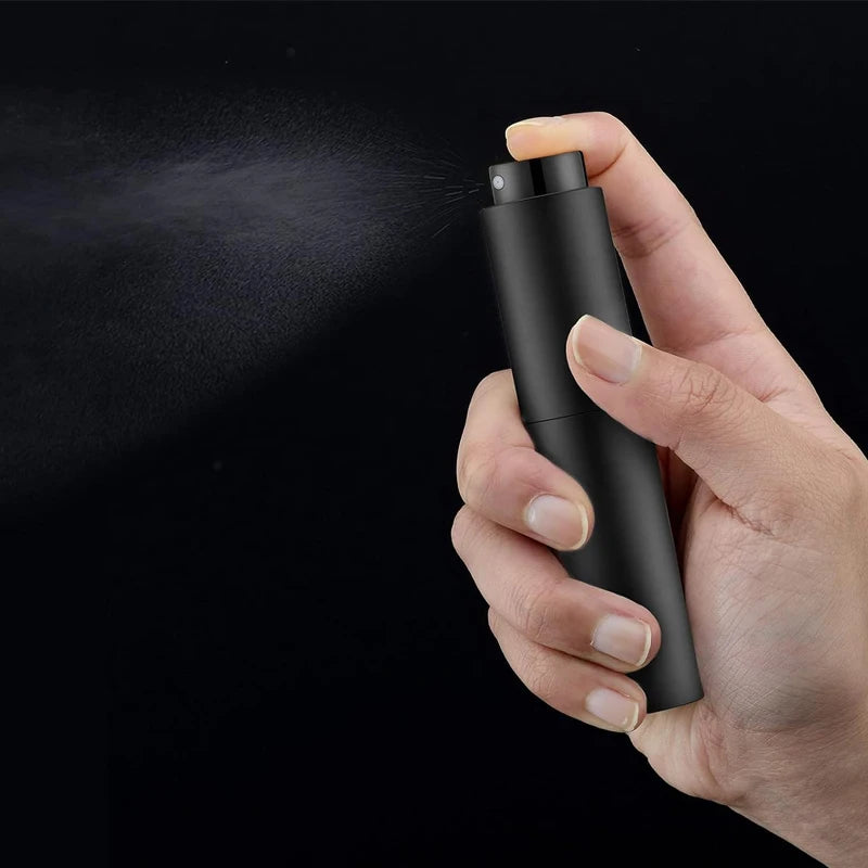 10ml Travel Perfume Sprayer, Refillable Cologne Container, Empty Dispenser Spray Bottle for Mini Sprayer Size (Black)