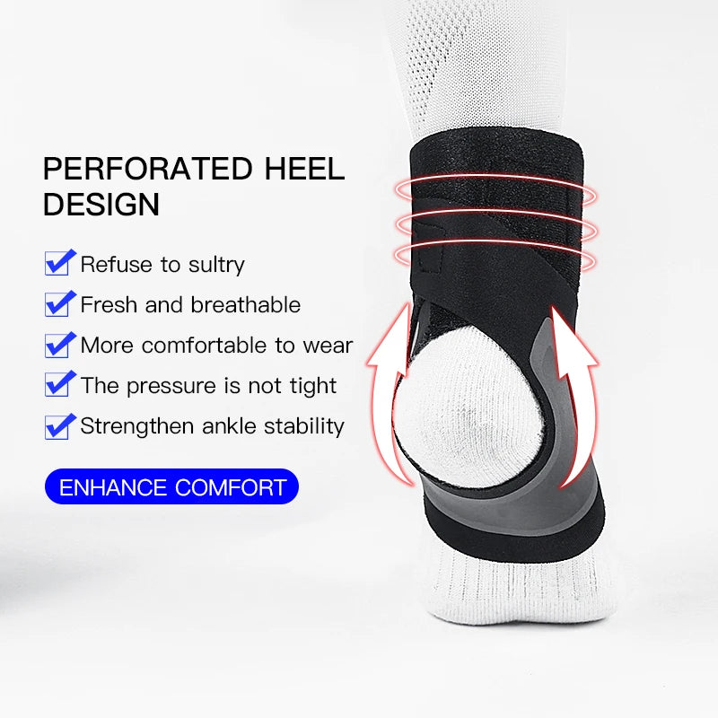 Adjustable Ankle Support Pad Ankle Sleeve Pressure Anti-Spinning Elastic Breathable Support Fitness Sports Safety Prevention
