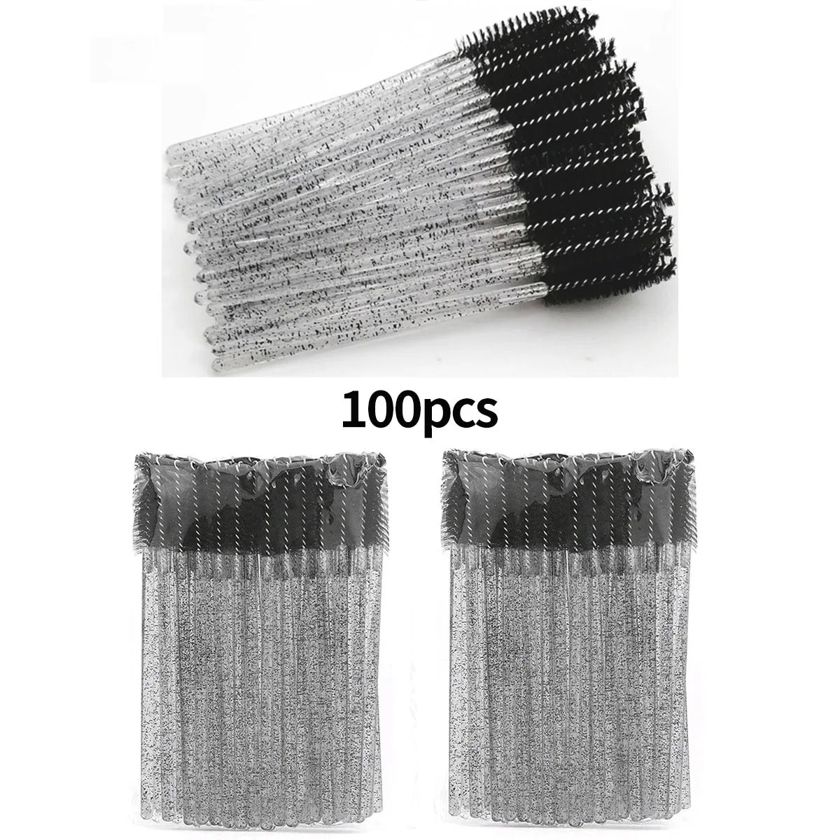 100pcs Disposable Eyelash Spoolie Brushes