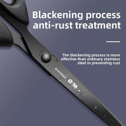 High Hardness Black Blade Scissors Anti-rust Anti-stick Sharp Durable Multipurpose Home Office Craft Sewing Paper Fabric Shears
