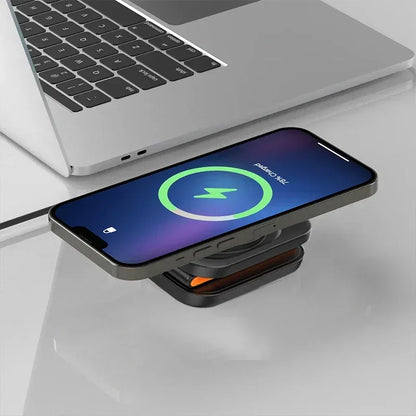 3 in 1 Foldable Charging Station Fast Magnetic Wireless Charger Stand for iPhone 17 16 15 14 13 12 Apple Watch 8 7 6 Airpods Pro - Urbizia