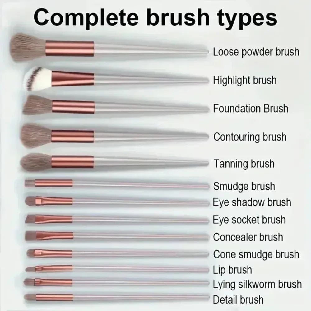13-Piece Professional Makeup Brush Set – Soft & Fluffy Cosmetic Brushes