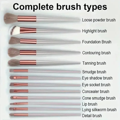 13-Piece Professional Makeup Brush Set – Soft & Fluffy Cosmetic Brushes