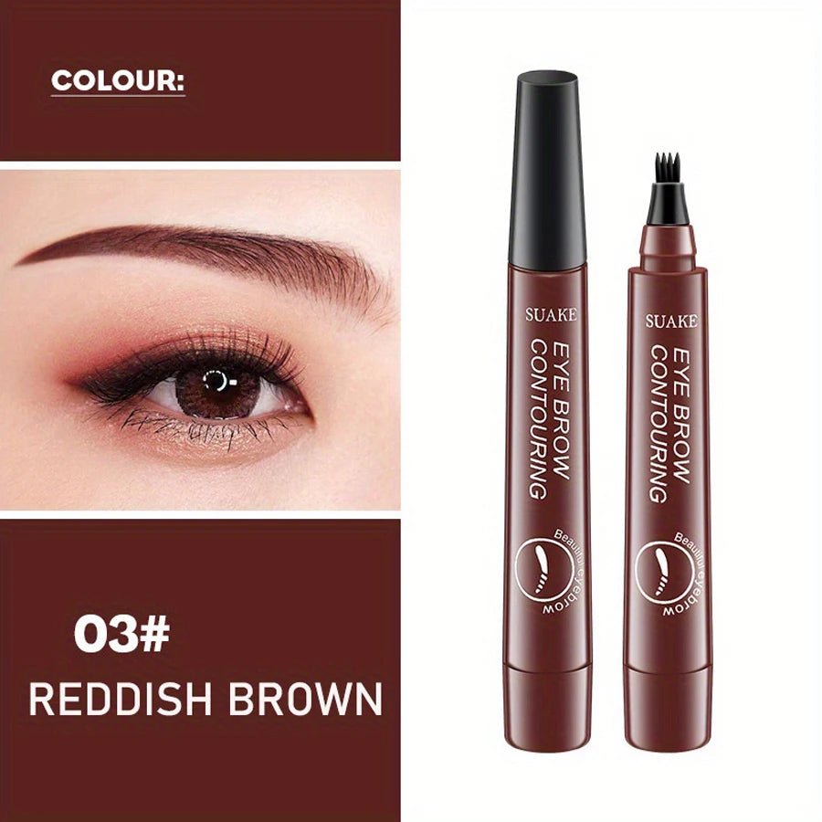 Waterproof Microblading Eyebrow Pen – 4 Split Head, 5 Colors