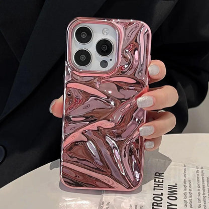 Luxury 3D Wrinkle Electroplate Case for iPhone 17–11 Series
