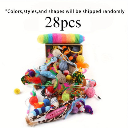Cat Toys Mixed Pack – 14, 28, or 56 Pieces