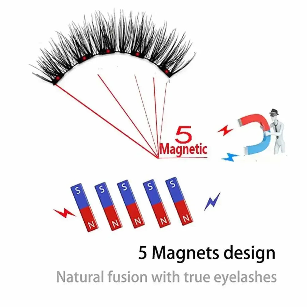 3D Magnetic Eyelashes Kit with Tweezers - Urbizia