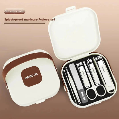 Complete 7 Sets Anti-Splash Protection Tool Nail Clipper Set Hand In Hand With Manicure Clippers Manicure Nail Clippers Manicure