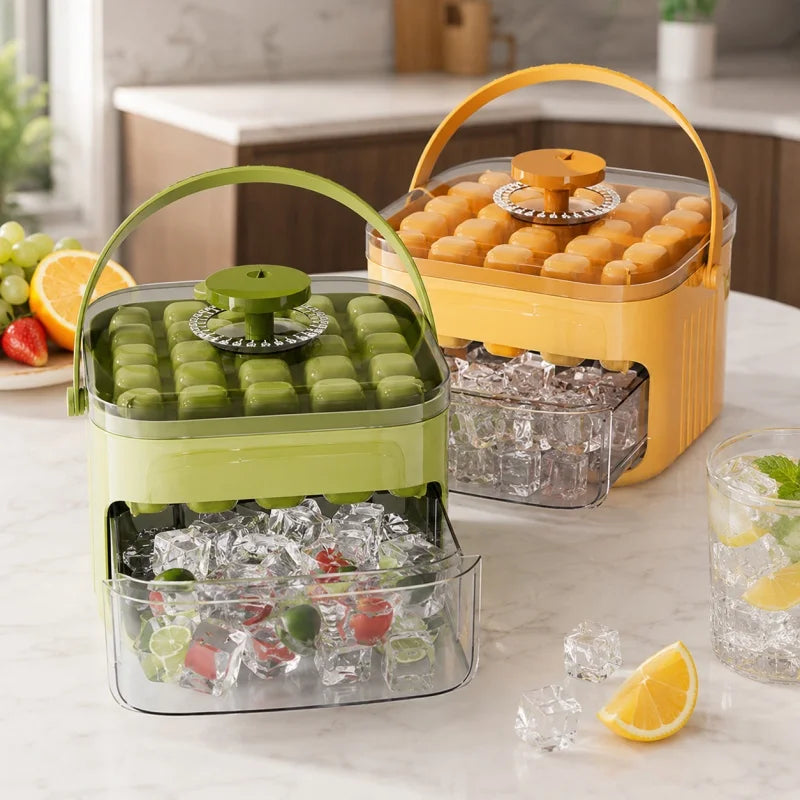 50 Grids Ice Mold Ice Tray Double-layer Ice Cube Tray Reusable Food-grade Ice Cube Molds for Ice Cube Manufacturers