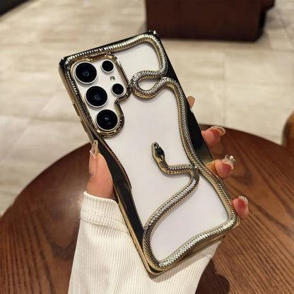 Plating 3D Snake TPU Case for Samsung Galaxy Series