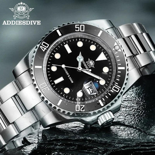 ADDIESDIVE Men's Classic Watch with Ceramic Bezel 200m Water Resistant Casual Quartz Watch BGW9 Blue Luminous Gift Watch MY-H3-2