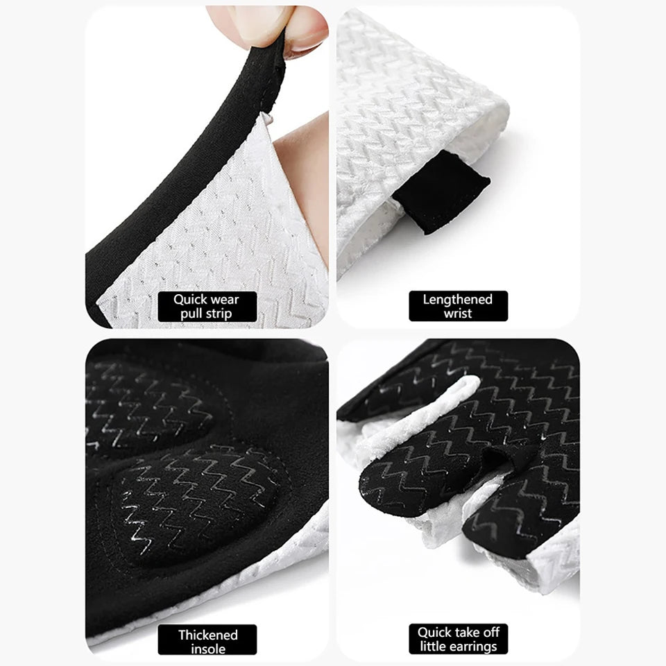 GTUBIKE Summer Breathable Half Finger Cycling Gloves Ultralight Road Bike Gloves Anti-Slip Silicone Pad Cooling Sport Gear