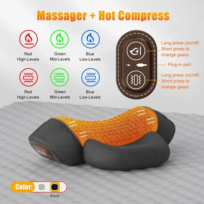 Electric Neck Massager Pillow Cervical Stretcher Heating - Urbizia
