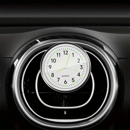 1pc Glow Decorative Clock Car Clock Mini Quartz Analog Car Dashboard Time Stick-On Clock Watch for Car Decoration Exclusive
