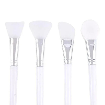 4Pcs/set White Makeup Silicone Facial Mask Brush Professional Mud Cream Brushes DIY Skin Care Foundation Cosmetic Beauty Tool - Urbizia