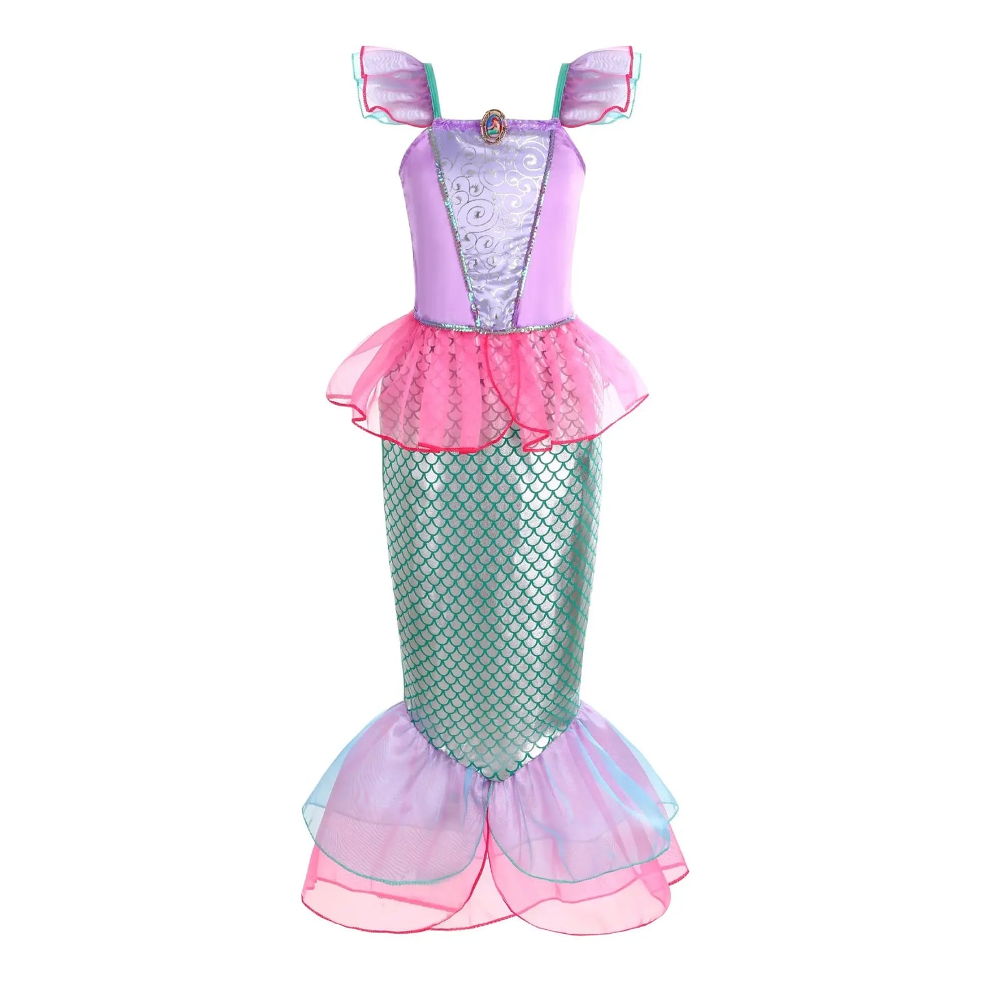 Mermaid Birthday Party Dress – Summer Girl Mermaid Costume for Kids 2-10 Yrs, Anime Cosplay & Fantasy Gown