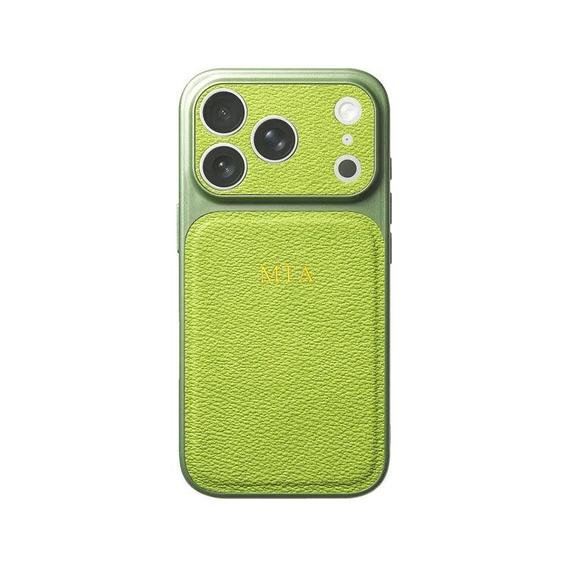 Personalized Initial Letter Leather iPhone Case