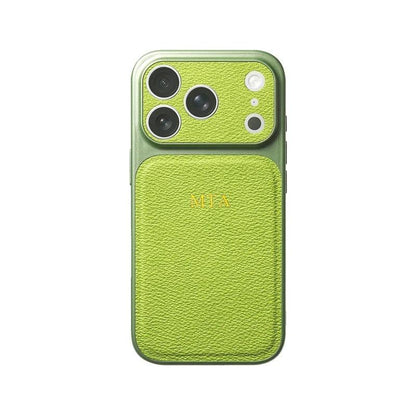 Personalized Initial Letter Leather iPhone Case
