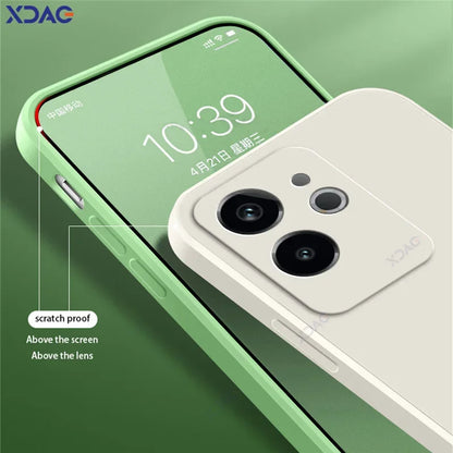 Luxury Dual Layer Cellphone Case for Realme GT6 GT 6 China 5G Full Camera Protection Soft Square Liquid Silicone Cover RealmeGT6