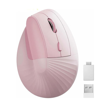 SEENDA Vertical Wireless Mouse Type C Rechargeable Ergonomic USB & Type C Mice for Laptop Laptop PC MacBook Windows Android