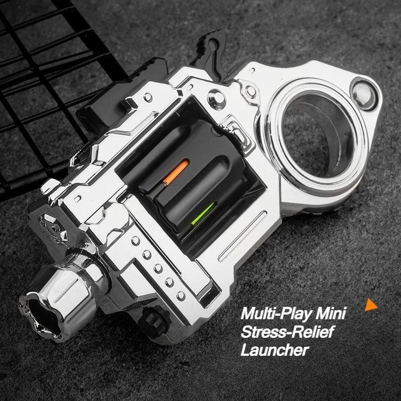 One Hand Spin Alloy Revolver Fidget Toy with 20 Bullets